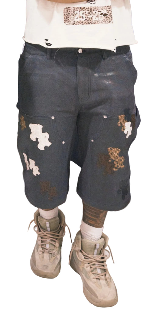 CARPENTER PATCH SHORTS- Waxed Black