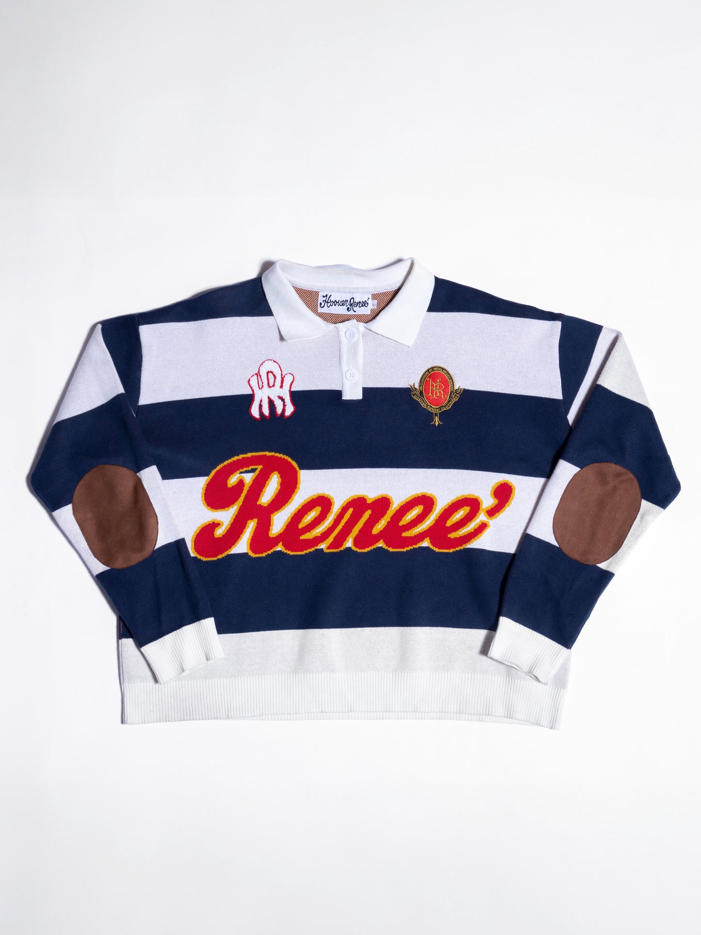 KNITTED RUGBY - Navy/White