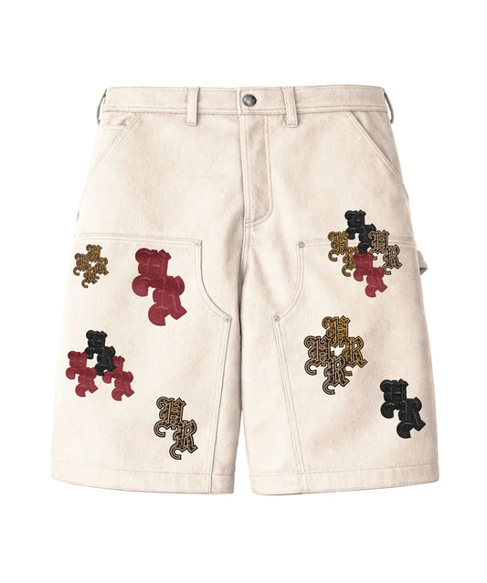 CARPENTER PATCH SHORTS- Cream