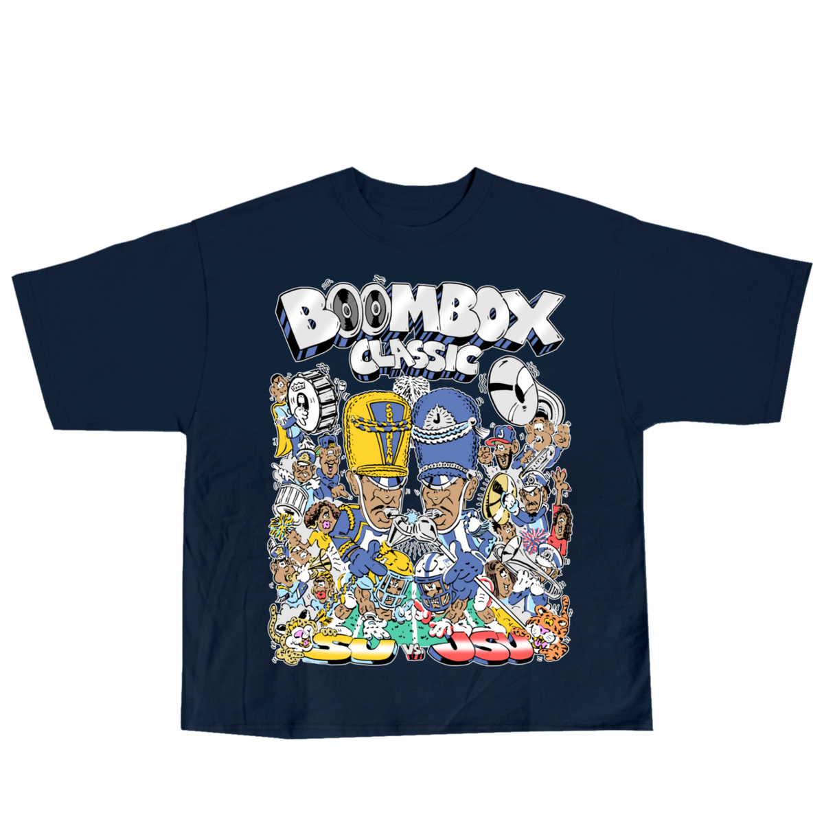 BOOMBOX Tee- Navy
