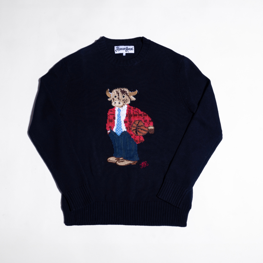 “WILLIE THE BULL” HAND KNIT SWEATER